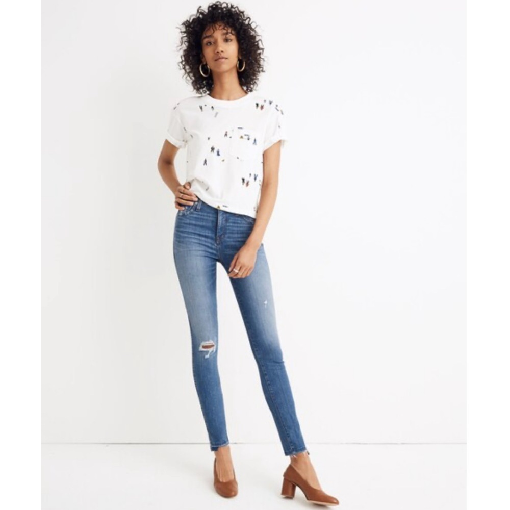 Madewell 10” High-Rise Skinny Jeans: Drop Step-Hem | Everton wash | size: 27